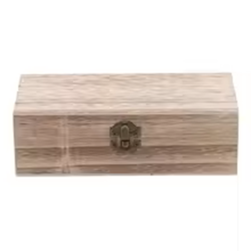 Dřevěná úložná krabička s víkem 20 x 10 x 6 cm přírodní materiál box na drobnosti šperky organizér do domácnosti