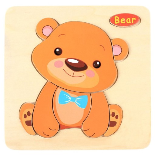 Dřevěné puzzle pro děti - Zvířátka