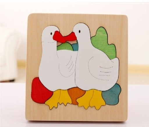 Drevené vkladacie puzzle