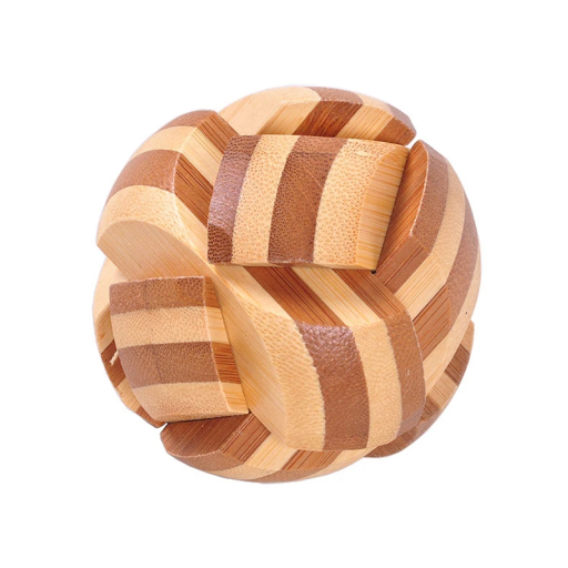 Drevený okrúhly hlavolam 4,5 x 4,5 cm Malá logická hračka Tradičné drevené puzzle Rozvíjanie logiky Motorické zručnosti Relaxácia