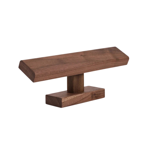 Dřevěný stojan na hodinky a náramky 25 × 5 × 17 cm Stolní stojánek na šperky z masivního dřeva organizér pro hodinky