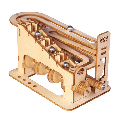 Drewniana 3D Puzzle Ball Climb DIY Model Building Kit dla dorosłych i nastolatków Mechaniczne tworzenie torów Kreatywna zabawa