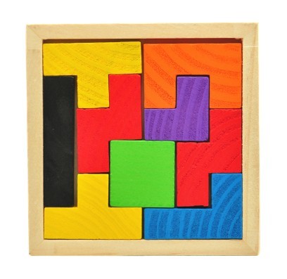 Drewniana łamigłówka tetris