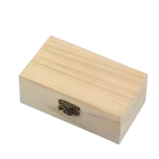 Drewniana skrzynka do przechowywania z pokrywką 12 x 7 x 5 cm naturalny pojemnik na drobiazgi biżuterię organizer do domu i na stół