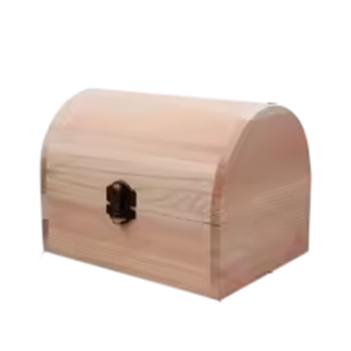 Drewniana skrzynka z zaokrągloną pokrywą 16 x 12 x 11,5 cm naturalny pojemnik na drobiazgi z zapięciem organizator do domu