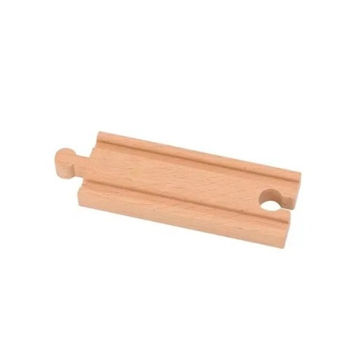Drewniana środkowa prosta trasa 11 x 4 x 1,2 cm prosta kolej dla torów kolejowych Wysokiej jakości drewniany element do rozbudowy zestawu kolejowego