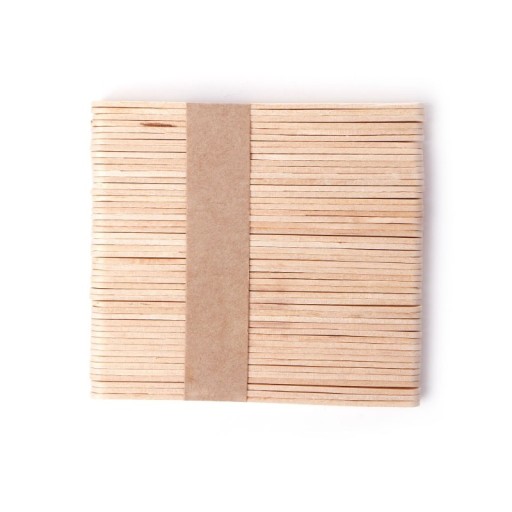 Drewniana szpatułka do aplikacji wosku - 50 szt