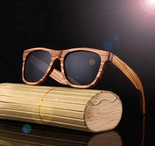 Drewniane okulary przeciwsłoneczne męskie E2160