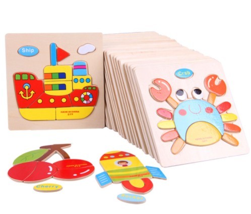 Drewniane puzzle dla dzieci J630