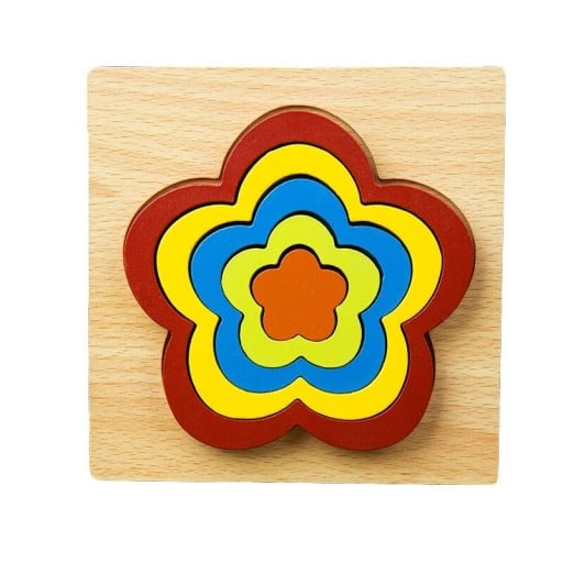 Drewniane wstawki puzzle geometryczne kształty