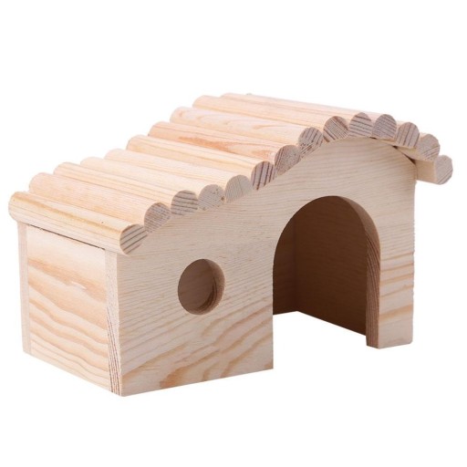 Drewniany domek dla gryzoni C876