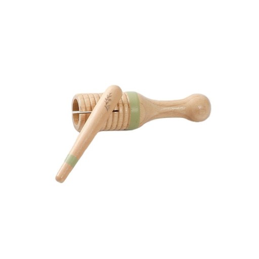 Drewniany Montessori Scratch Drum z młotkiem Instrument muzyczny dla dzieci w wieku 0-12 miesięcy Wczesna edukacja Rytmiczna zabawka dla dzieci