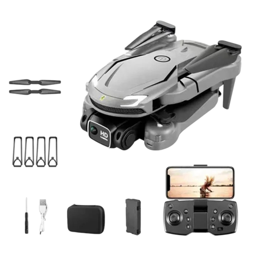 Dron profesional cu cameră duală 4K HD, stabilizator de imagine, zoom 50x, WiFi 5GHz 28 x 22 x 5 cm