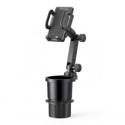 Držák na pitie a mobil do auta 2v1 Otočný o 360° Pre telefóny 4,8 až 10 cm Nápoje do 7,2 cm ABS a PC Čierny Organizér do auta