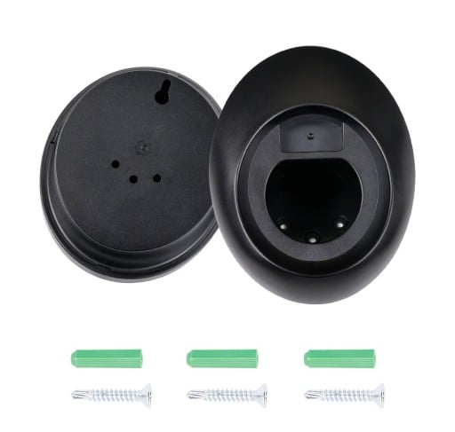 Držák nabíječky elektromobilu Type 2 nástěnný organizér 15x12x8 cm černý pro uložení nabíjecího konektoru EV stanice