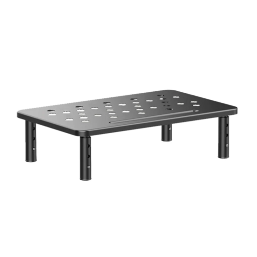 Držiak na stolný monitor 37 x 23 cm Nastaviteľný stojan pre obrazovku Ergonomický podstavec pod monitor Kovová konštrukcia s úložným priestorom