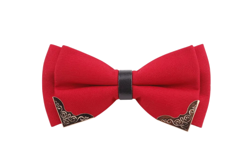 Dubbel fluga för män med metallkant Elegant modeaccessoar Lyxig design Formell stil Kvalitetsmaterial För bröllop, bal, fester, smoking, kostymer