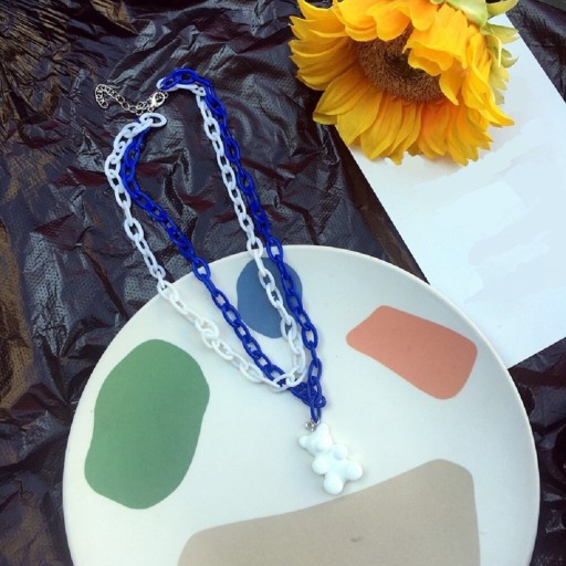 Dubbele damesketting met beer