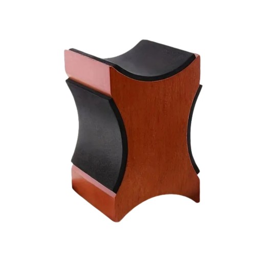 Dubbele hoogte houten gitaar neksteun nekstandaard voor gitaaronderhoud en reparatie rode houten instrument neksteun