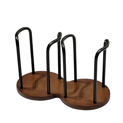 Dubbele houder voor wegwerpbekers 18 x 9 x 6 cm Plastic drankstandaard Organizer voor bekers voor café kantoor keuken