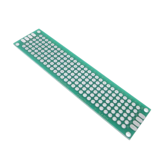 Dubbelsidig universell prototypkort 2 x 8 cm DIY PCB-kort med kretskort Spänningsregulator Hålavstånd 2,54 mm