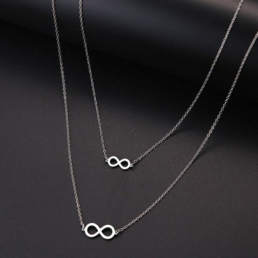 Dubbelt infinity-halsband för kvinnor