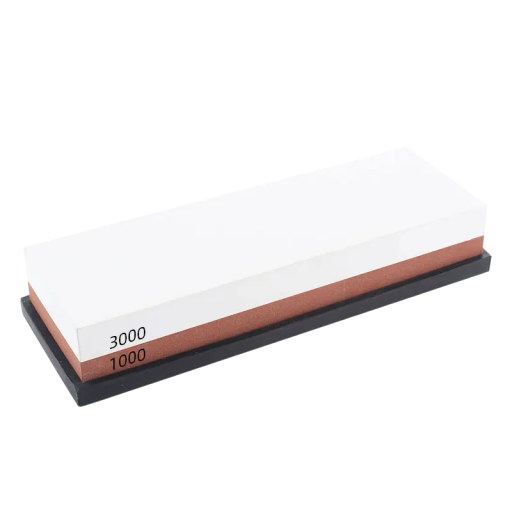 Dubbelzijdige messenslijper 1000/3000 korrel wit korund met antislip achterkant slijpsteen voor keukengereedschap scharen en beitels