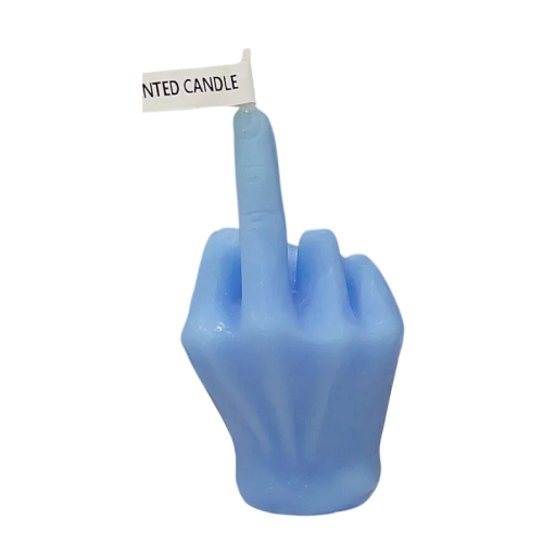Duftkerze in Form einer Hand mit erhobenem Finger Sojawachs Aromatherapie Dekoration Tischskulptur Ästhetische Raumkerze