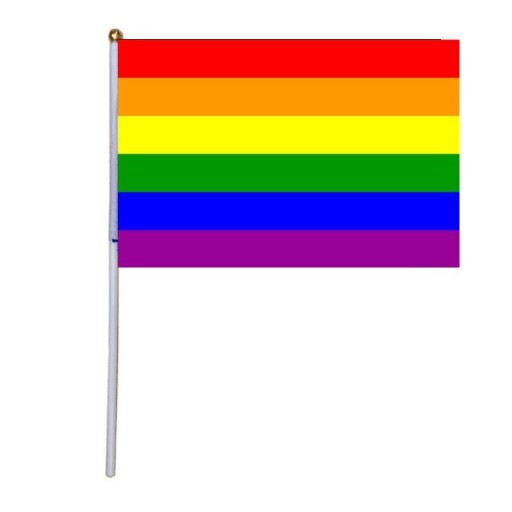 Dúhová vlajka LGBT 14 x 21 cm