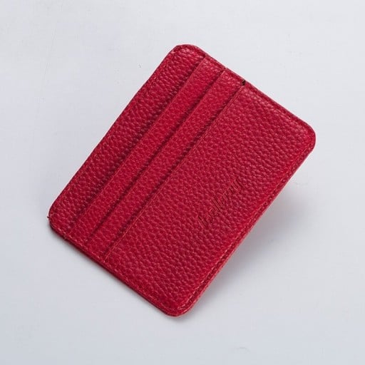 Dunne hoes voor kaarten en documenten met vakken Reiscover van PU-leer met korrelstructuur en gestikte randen 11 x 8,5 x 0,3 cm