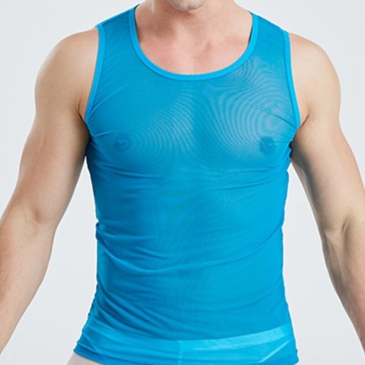 Durchscheinendes Herren-Tanktop T1972