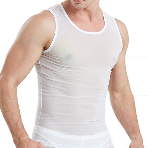 Durchscheinendes Herren-Tanktop T1972