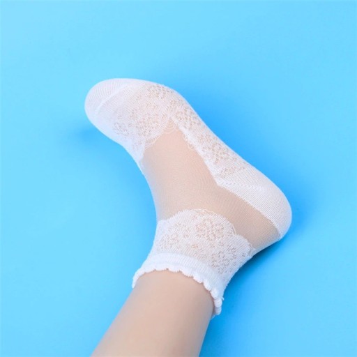 Durchsichtige Mädchensocken – 5 Paar