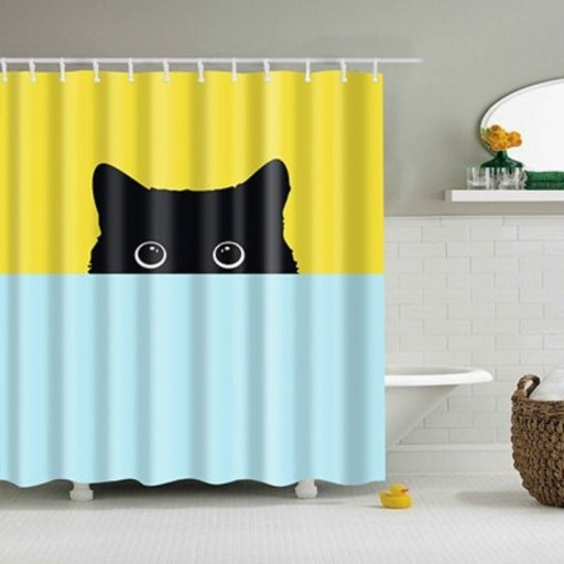 Duschvorhang mit Katze A834
