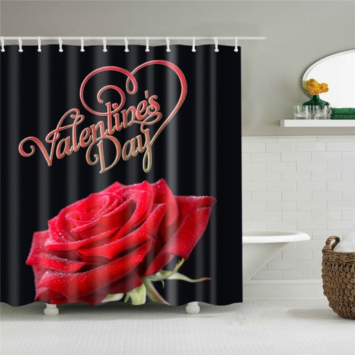 Duschvorhang zum Valentinstag