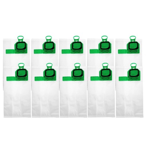 Dust Bags for Vacuum Cleaner 10 pcs 28.5 x 14.8 cm Fabric Replacement Bags Compatible with Vorwerk VK140 VK150 FP140 Bo Speed Kobold Durable Filter Material