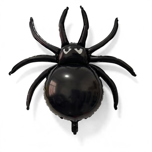 Duży balon w kształcie pająka dekoracja Halloween 78 x 82 cm Balon foliowy Czarny Dekoracja na imprezę Halloween i straszne przyjęcia