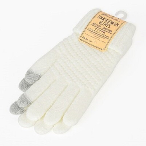 Dziane rękawiczki z dotykowymi palcami