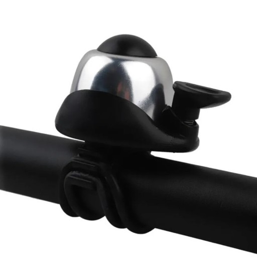 Dzwonek rowerowy 3,5 x 3,5 cm Stop aluminium Obrotowy system mocowania 360° Klakson rowerowy na kierownicę Głośny dźwięk Pasuje do kierownicy o średnicy 22-30 mm