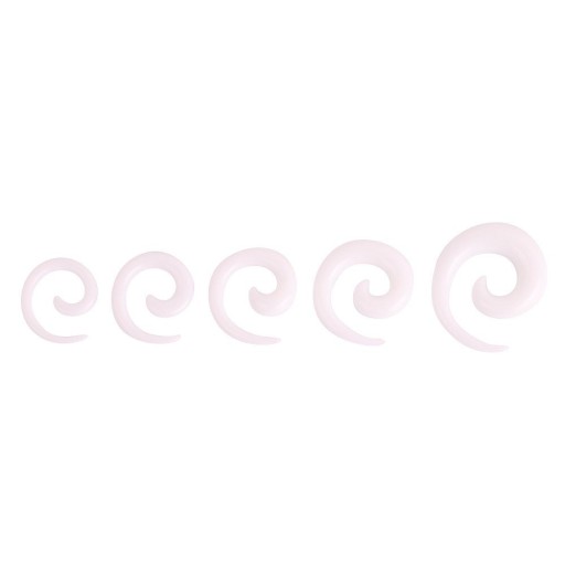 Écarteur spiral en acrylique blanc