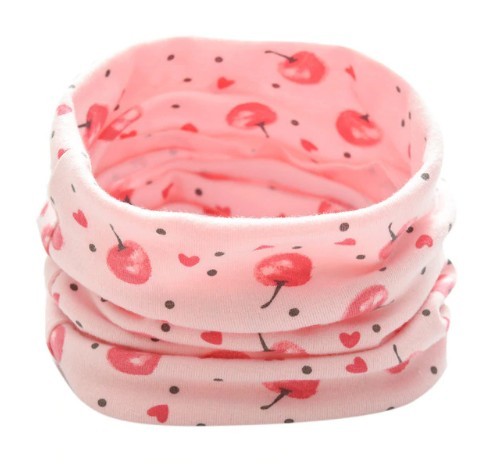 Écharpe d'hiver pour enfants avec imprimé cerise J1258