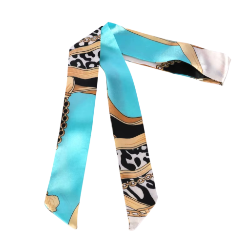 Écharpe féminine minimaliste 4 × 100 cm Petit long fin accessoire de mode multifonctionnel Écharpe pour la tête Bandeau pour cheveux
