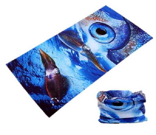 Écharpe pour homme avec imprimé d'animaux marins J3375