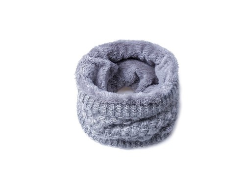 Écharpe tubulaire d'hiver avec fourrure