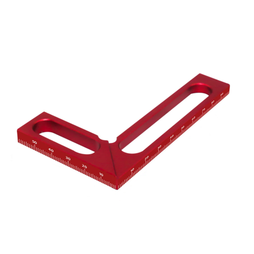 Echer din aluminiu pentru lucrul cu lemn 10 x 6 cm Unghi drept de tâmplar pentru măsurare și desenare precise Echer pentru tâmplari și meșteri amatori
