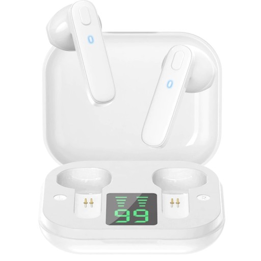 Écouteurs sans fil Bluetooth 5.0 Portée 15 m Chaque écouteur peut être utilisé séparément Boîtier avec affichage Contrôle de la musique