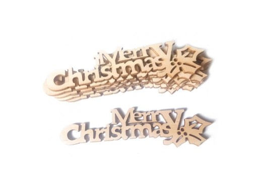 Écriture en bois Joyeux Noël 10 pcs