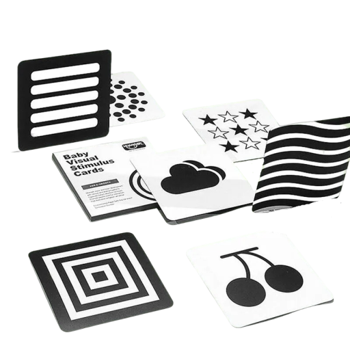 Edukacyjne czarno-białe karty dla niemowląt