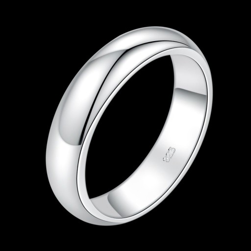 Eenvoudige elegante zilveren ring