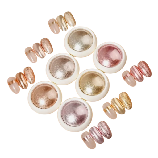 Efecto cromado espejo polvo metálico para uñas para manicura creativa y nail art